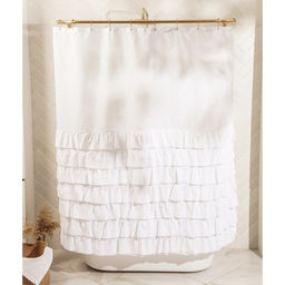 Штора для ванной «Ла Каса», с люверсами, 180×180 см, полиэстер, белая