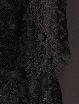 Блузка вечерняя из креп шифона с кружевом - Vilatte фото 4
