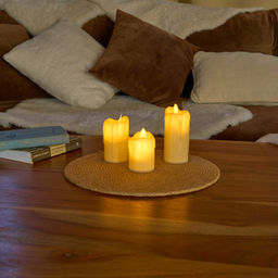ULD-F063 WW CANDLE SET3 Фигура светодиодная Свеча на батарейках LR44 (в/к), в составе набора из 3 штук. 1 светодиод. Теплый белый свет. TM Uniel