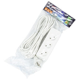 S-CU3-7 WHITE Удлинитель серии Ultra, шнур 7м., 3 гнезда, 10A, б/з. Белый. TM Uniel