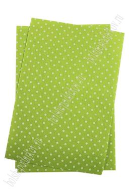 Фетр жесткий Горошек 1 мм (10 листов) SF-1953, фисташковый №015