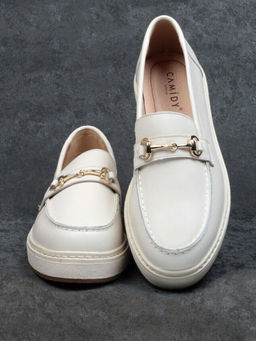 03-5062-6 BEIGE Лоферы женские (натуральная кожа)