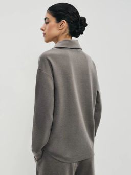 Джемпер на молнии с отложным воротником / Zarina  фото 5