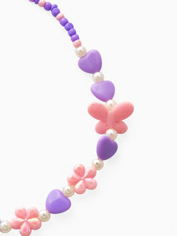 Цена за 2 шт. Набор детский Выбражулька «Ромашки с бабочкой», 2 предмета: бусы, браслет, МИКС