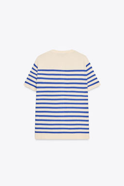 STRIPED KNIT SHORT SLEEVE CARDIGAN - Zara фото 5
