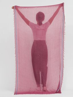 в составе шерсть Легкий,мягкий палантин из новой необычной ткани елочка. - Tantino фото 2