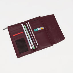 Кошелёк на магнитах, цвет бордовый - Simaland фото 6