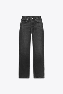 TRF HIGH-WAIST STRAIGHT LEG JEANS - Zara фото 14