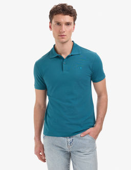 Z_mr_t Slim Fit %100 Pamuk K_vr_lmaz D__meli Polo Yaka Basic Ti__rt
