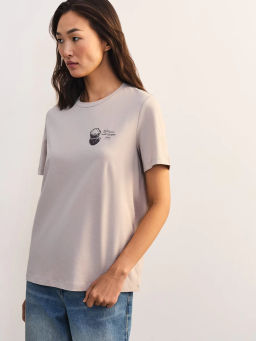 Футболка из хлопка с принтом ZR2605013411-60 / Zarina