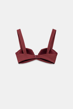 TOP BIKINI PLIEGUES / Marr?n - Zara фото 3