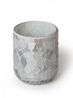 Стакан для зубных щёток 250мл мрамор-серый стекло - Denastia фото 3