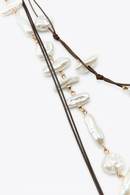 2-PACK BELT WITH FAUX PEARLS AND SHELLS - Zara фото 3