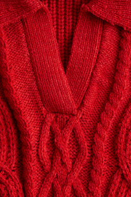 Jersey en punto trenzado con cuello - H&m фото 7