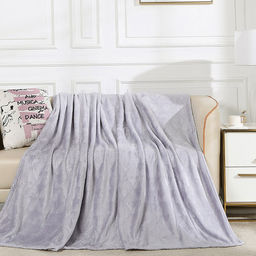 Плед/покрывало 240х200см "Горная лаванда", велсофт "Магнолия" гладкокрашенный, полиэстер 100%, плотность 270г/м2, упаковка: 20х33см пояс бумажный, "Домашняя мода" (Россия)