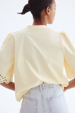 Blusa de algod?n con bordado ingl?s - H&m фото 5
