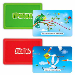 Карточная игра ГЕОДОМ «Правда-ложь. Животные», 60 карточек