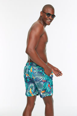 TRENDYOL MAN Cok Renkli Tropik Bask?l? Standart Boy Mayo Deniz Sortu TMNSS20DS0017 - Trendyolmilla фото 5