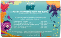 Монета 2 1/2 евро 2025 года Бельгия Уличное искусство в Бельгии (Надписи на лицевой стороне блистера на немецком и французском)