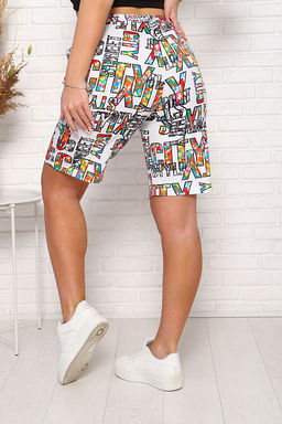 Шорты удлиненные с карманами (00968, буквы на белом) - Плиона фото 16