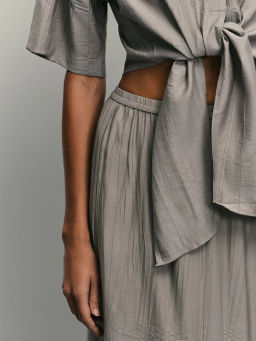 Блузка из вискозы с завязками / Zarina  фото 3