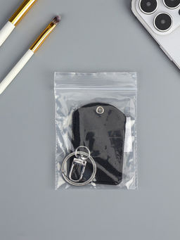 Цена за 3 шт. Брелок - чехол для магнитных ключей домофона, прямоугольный, чёрный, под нанесение, 4.5×7 см