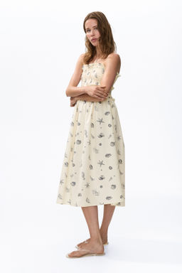 Vestido bandeau con cuerpo nido de abeja - H&m фото 8