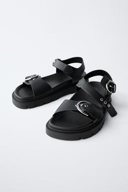 SANDALIA HEBILLAS / Negro - Zara фото 3