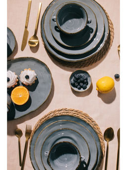 Тарелка глубокая Magistro Alpine Frost, 350 мл, d=23 см, фарфор, голубовато-серый  фото 8