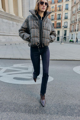 CHECK QUILTED ANORAK