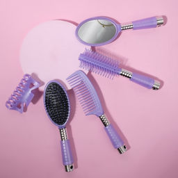 Цена за 2 шт. Набор парикмахерский, 20(±1) см, 5 предметов, МИКС