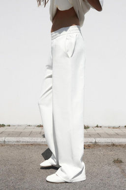 WASHED INTERLOCK TROUSERS - Zara фото 3