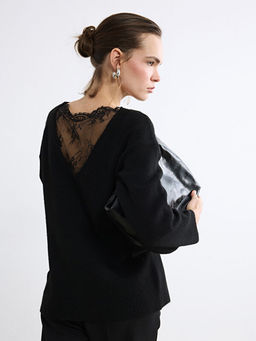 Bisiklet Yaka Kad?n Triko Kazak