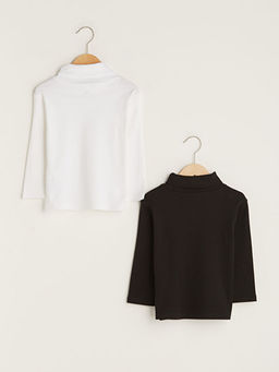 Bal?k?? Yaka Uzun Kollu Basic Erkek Bebek Ti??rt 2li - Waikiki фото 2