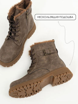 Ботинки жен., корич, э/н - S&I фото 4