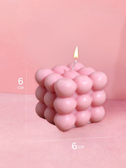 Свеча «Шарики 3 слоя», 6×6×6 см, соевый воск, МИКС