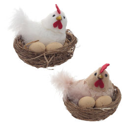 Изделие декоративное Гнездо пасхальное, L8 W7 H8 см, 2в.