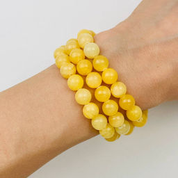 Бусины для украшений из Кальцита медового (45 бусин) 38 см