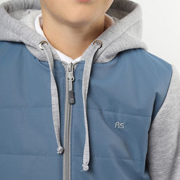 RODOS Куртка детская мембрана демисезон М-222 (Детская/М) Серо-голубой/Светло-серый