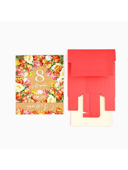 Цена за 5 шт. Коробка под 9 конфет с ячейками 8 марта 14.5?14.5?3.5 см