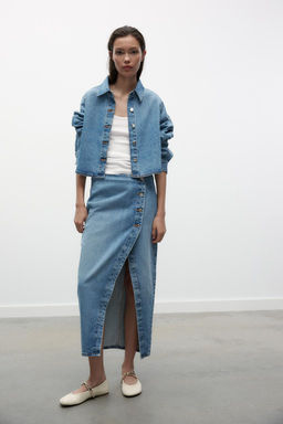 Z1975 CROPPED OVERSIZE DENIM SHIRT