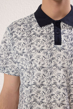 TRENDYOL MAN Lacivert Regular/Normal Kesim Desenli Polo Yaka T-shirt TMNSS25PO00032 - Trendyolmilla фото 3