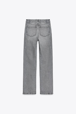 TRF HIGH-WAIST STRAIGHT LEG JEANS - Zara фото 8