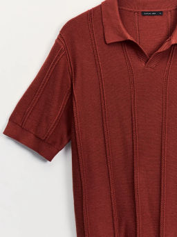 Джемпер поло фактурной вязки ZR2605043306-21 / Zarina