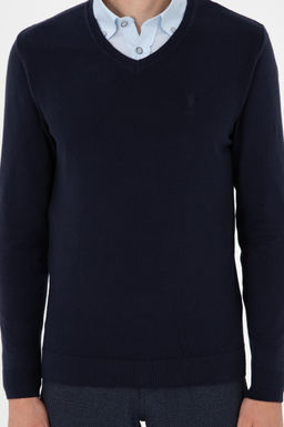 Мужской темно-синий базовый свитер Неожиданная скидка в корзине - U.s. polo assn фото 6