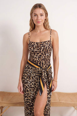 Leopar Desenli Kapl? 2li Pareo Mayo Tak?m TBESS26MA00123 - Trendyolmilla фото 2