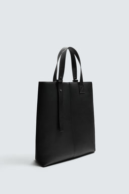BOLSO SHOPPER LISO / Negro - Zara фото 4