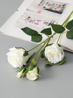 Цветы искусственные "Роза Августина галант" d-6 см 55 см, белый
