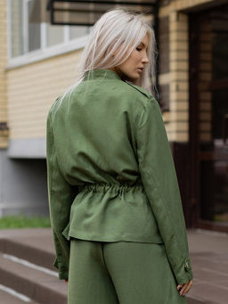 Жакет рубашка лён 57%,вискоза 43%