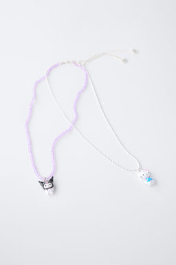 HELLO KITTY AND KUROMI  SANRIO BEAD NECKLACE TWO-PACK - Zara фото 2